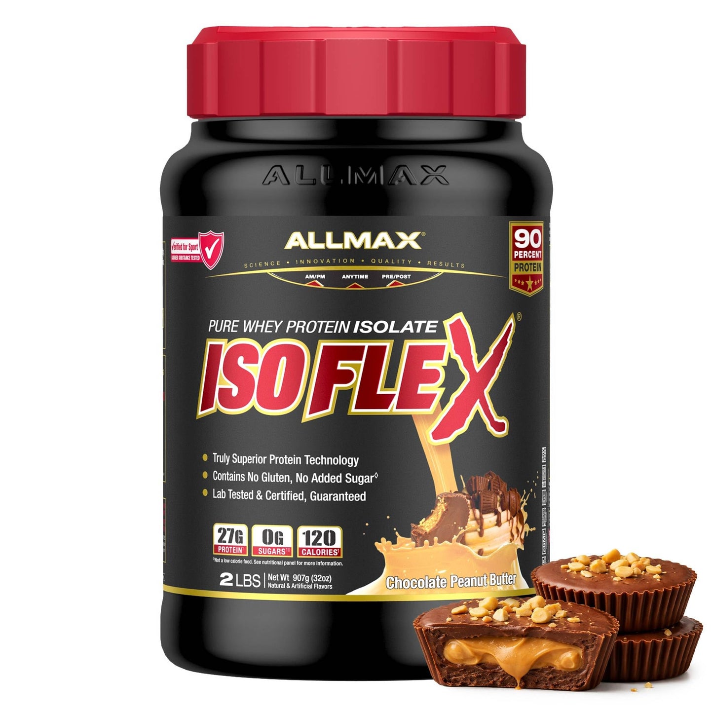 ALLMAX ISOFLEX Whey Protein Isolate, Vanilla, 2 lb