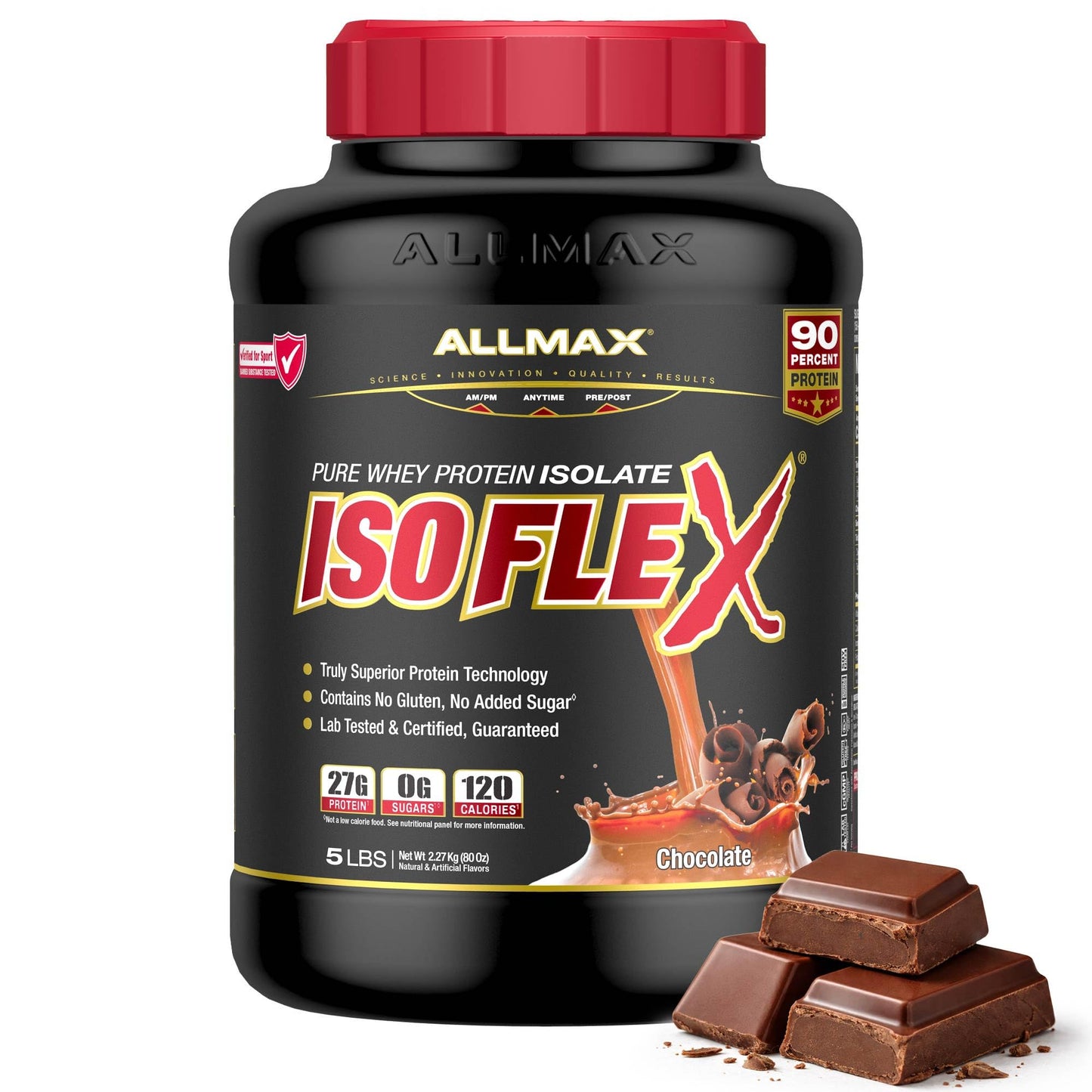 ALLMAX ISOFLEX Whey Protein Isolate, Vanilla, 2 lb