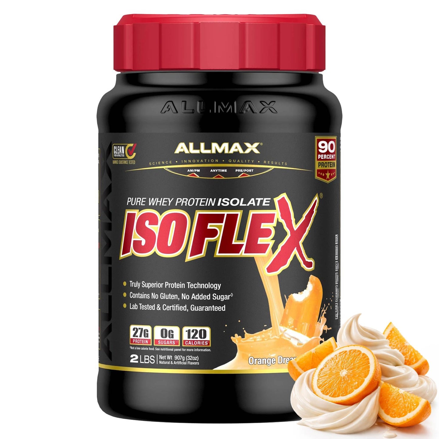 ALLMAX ISOFLEX Whey Protein Isolate, Vanilla, 2 lb