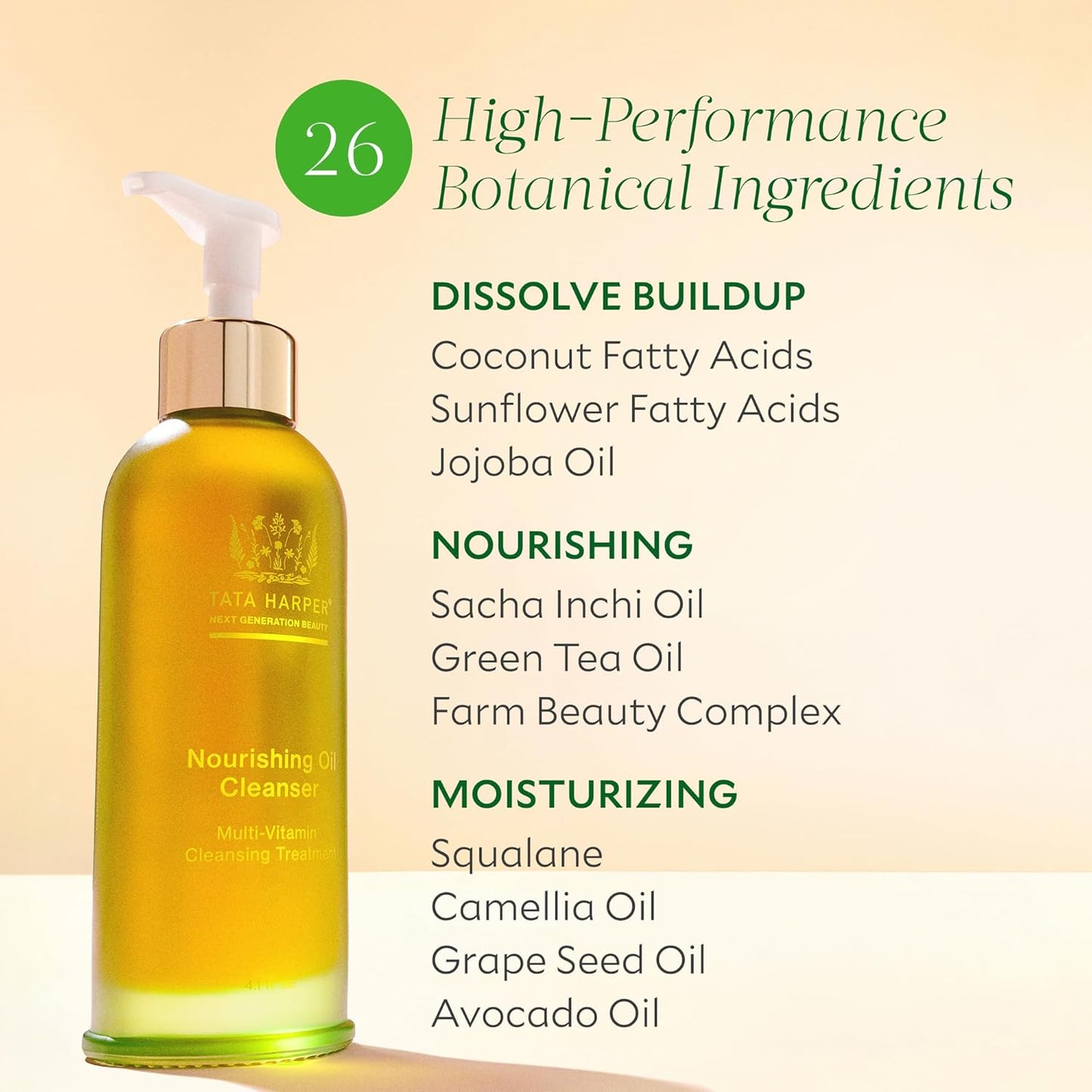 Tata Harper Nourishing Oil Cleanser, Gentle Makeup Removing Cleanser, Cleansing Oil, Natural Skincare