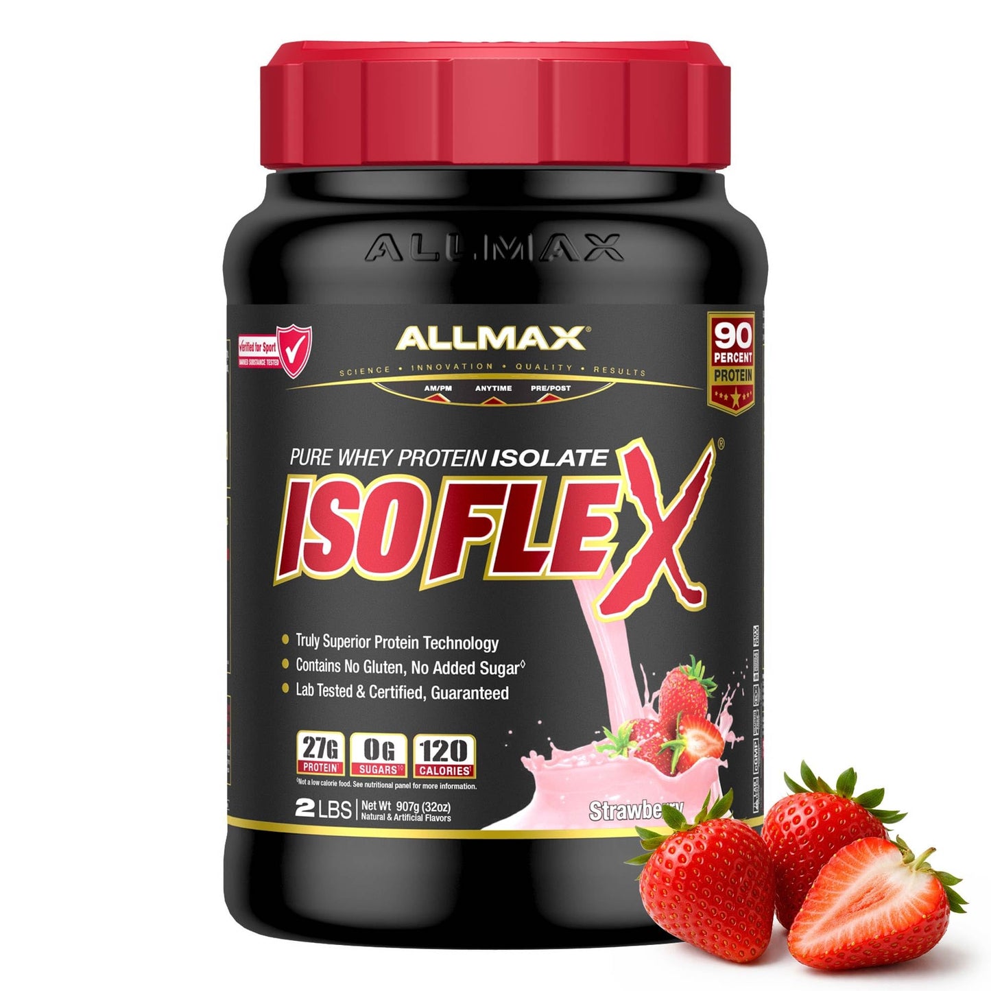 ALLMAX ISOFLEX Whey Protein Isolate, Vanilla, 2 lb
