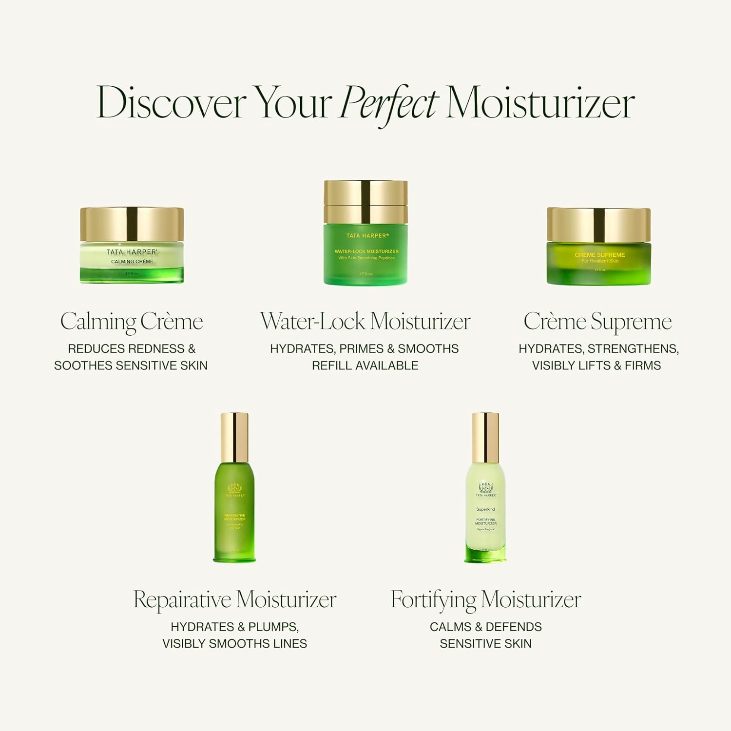 Tata Harper Repairative Moisturizer, Daily Lightweight Moisturizer for Dewy Skin, 50ml