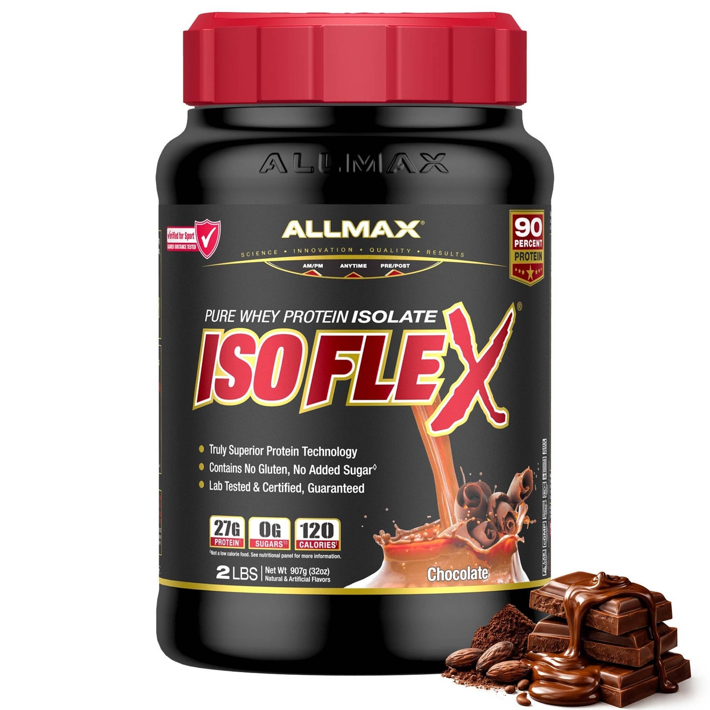 ALLMAX ISOFLEX Whey Protein Isolate, Vanilla, 2 lb