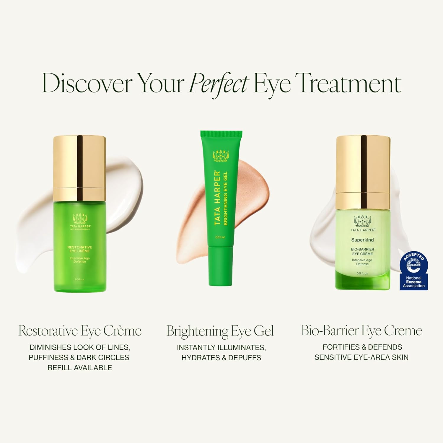 Tata Harper Superkind Bio-Barrier Eye Crème, Anti-Aging Eye Cream for Sensitive Skin, Hypoallergenic Skincare, Fragrance Free Skincare, Natural Skincare, Dermatologist Tested, Vegan, 15ml