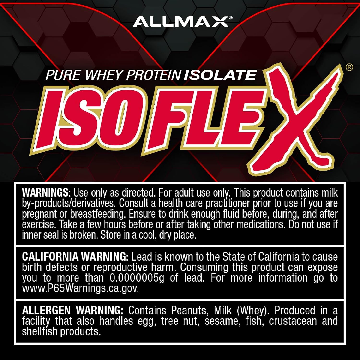 ALLMAX ISOFLEX Whey Protein Isolate, Vanilla, 2 lb