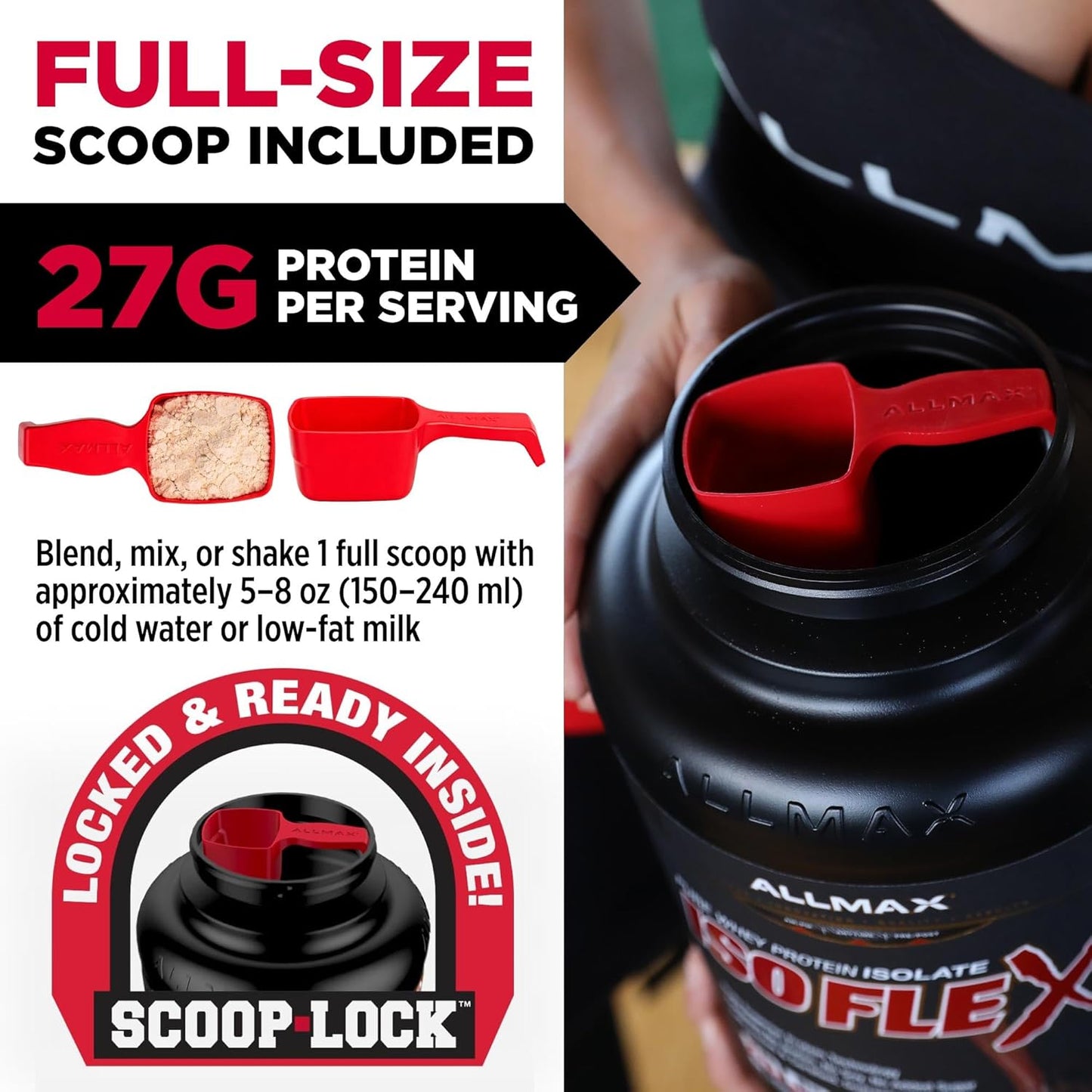 ALLMAX ISOFLEX Whey Protein Isolate, Vanilla, 2 lb